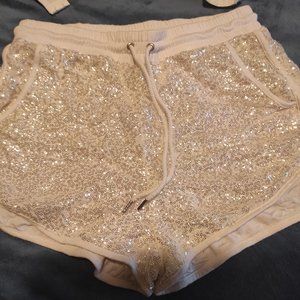 White sequined short and bra set from Honey Punch